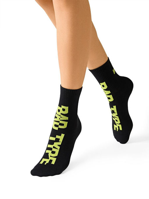 (Omsa) Free STYLE 600 нос.муж. с надписью Bad Type