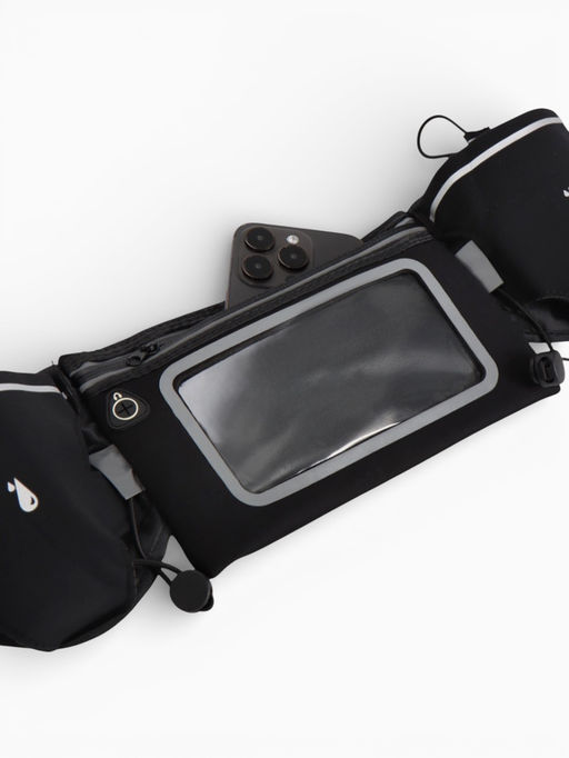 Сумка поясная туристическая, влагозащитная, 52×13 см, черная