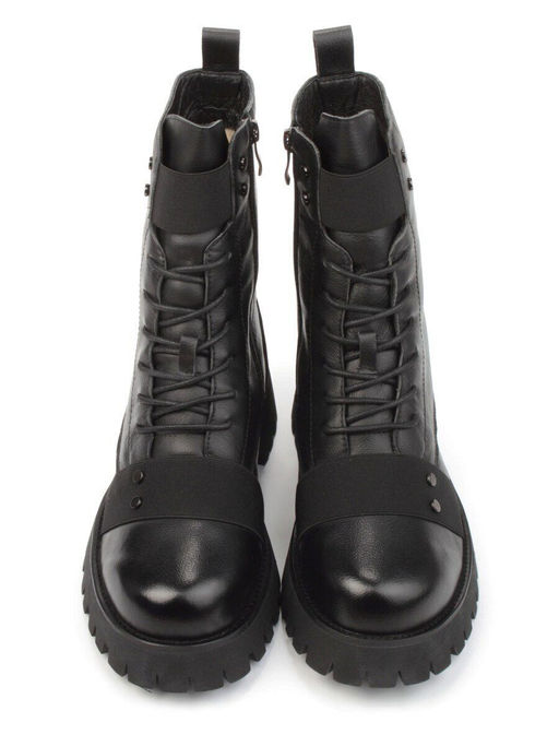 04-YPM9532A BLACK Ботинки зимние женские (натуральная кожа, натуральный мех) - Фабричный китай фото 9