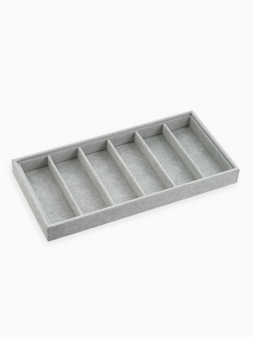 Подставка для украшений QF, 6 ячеек, 38?18.5?3.5 см, серая