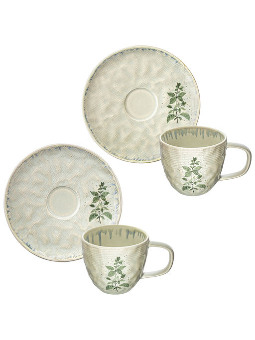 Чайная пара 4 пр. 280 мл 12,5*9*8 см Лимонная мята, фарфор - Elan gallery фото 15