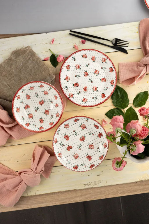 Тарелка глубокая Английский ситец YX21031SP80 20 см /КОРАЛЛ/ фото 9