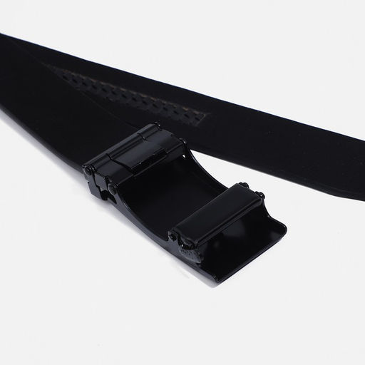 Ремень мужской, ширина 4 см, автомат, пряжка металл, цвет чёрный - Simaland фото 3