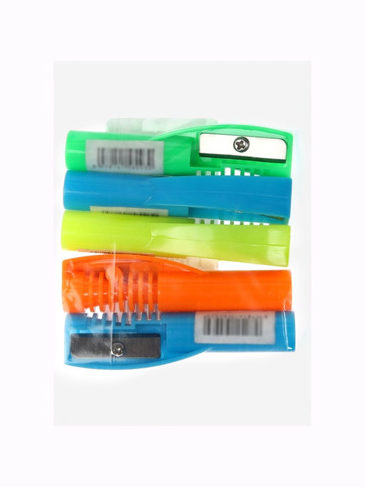 Набор точилок, 5 штук, колпачок на карандаш, МИКС