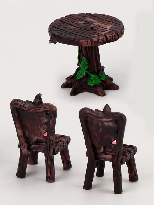 Миниатюра кукольная «Столик на двоих», набор: стол и 2 стула