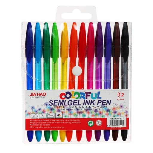 Набор шариковых ручек 12 цветов, корпус в цвет стержня, в блистере - Simaland фото 4