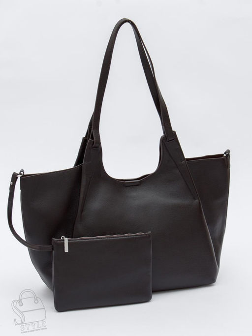 Сумка женская кожаная 1102-1MP coffee Polina&Eiterou