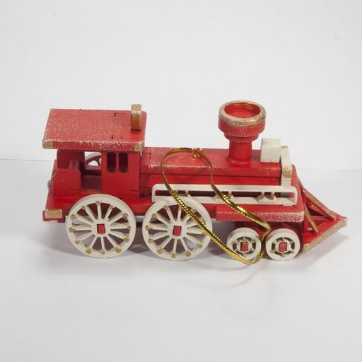 Новогодние елочные игрушки: Ретро паровоз 3020 - Idh фото 4