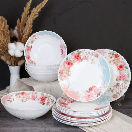 Столовый набор 19 предметов / GRAY-19/758578 (6801) /уп 2/ Розы на голубом - ГалеонТрейд фото 2