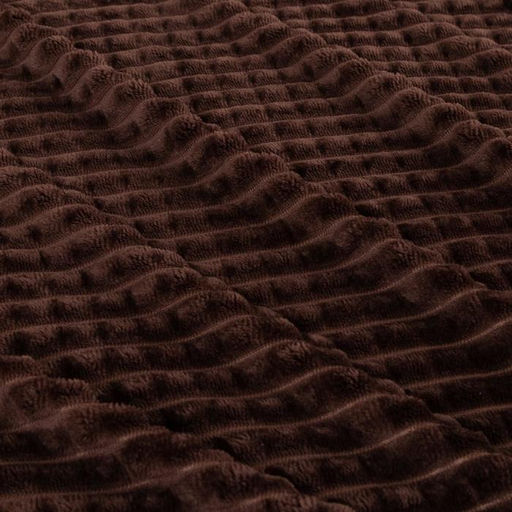 Плед Этель Клетка 200*220 см, цв.коричневый, корал-флис, 240гр/м2, 100% полиэстер  фото 2