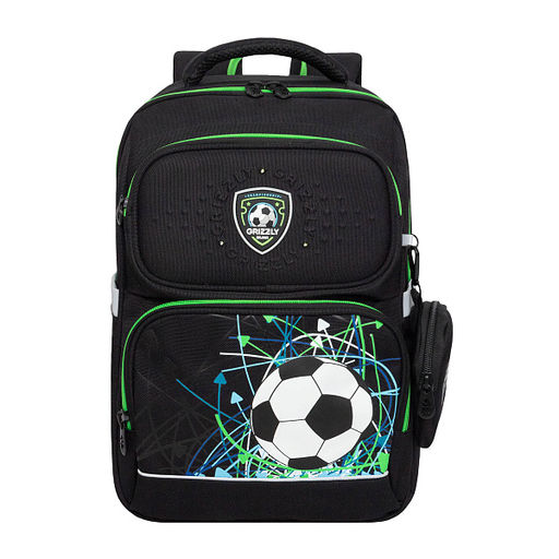 RAn-589-3 Рюкзак школьный с чехлом для мелочей - Grizzly фото 24