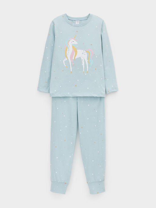 К 1637/зимнее небо,звездочки пижама дет