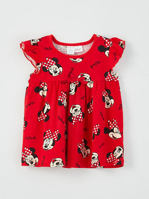 Bisiklet Yaka Minnie Mouse Bask?l? K?z Bebek Elbise 2li - Waikiki фото 2