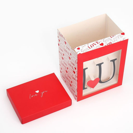 Коробка подарочная складная с 3D эффектом, упаковка, «Love you», 18×14×23 см