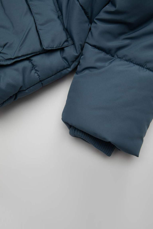 Водонепроницаемое пальто на флисовой подкладке для маленьких мальчиков - Defacto фото 3