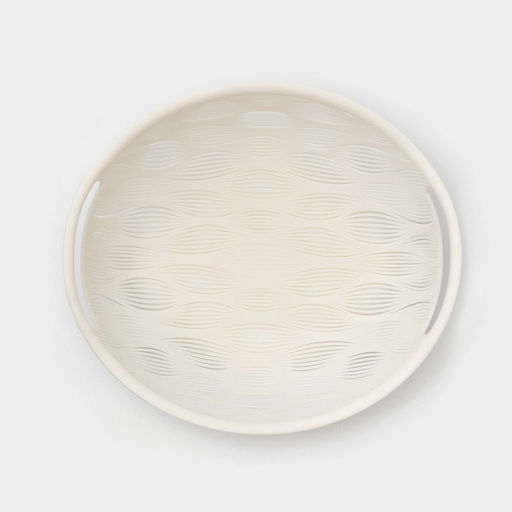 Ваза для фруктов Доляна Sirenna, пластик, 16.5×19.1×4 см, бежевая