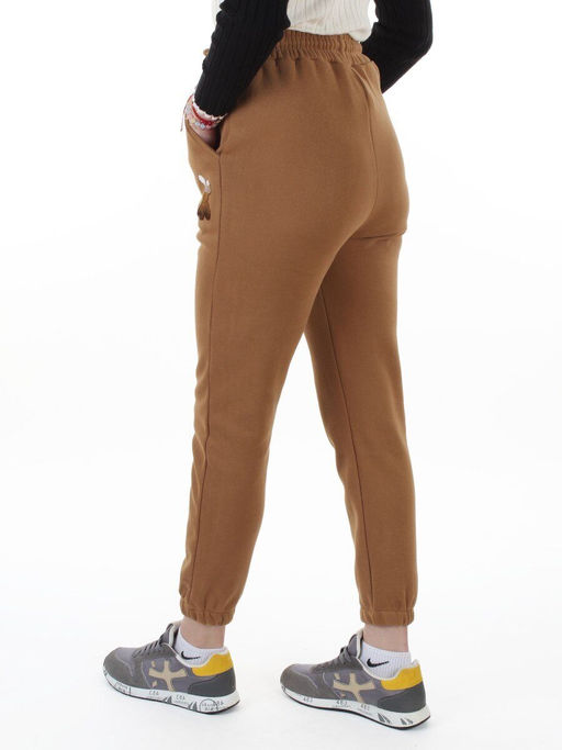 MD54 BROWN Брюки спортивные утепленные женские (85% хлопок, 10% полиэстер, 5% спандекс)