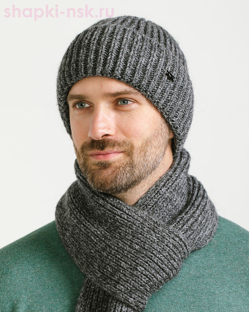 235 T Шапка мужская флис (56-58)