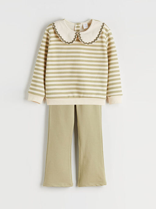 Bebe Yaka K?z ?ocuk Sweatshirt ve Tayt