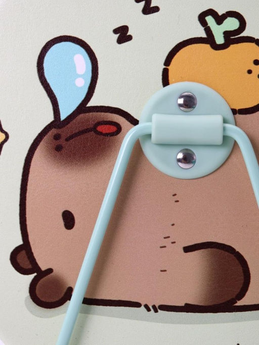 Зеркало настольное "Capybara is happy", зеленое, 15,6*15,6 см