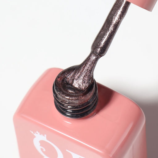 Гель лак для ногтей, кошачий глаз, трехфазный, 10 мл, LED/UV, коричневый (51)