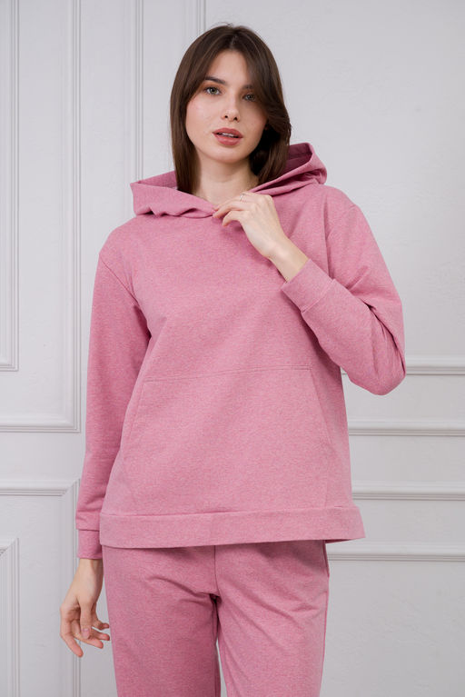 Костюм женский из футера Линда розовый меланж