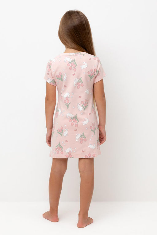 Crockid _ К 1156/тропический персик,зайчики и тюльпаны сорочка ночная для дев  фото 5