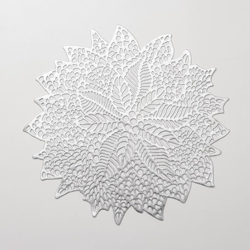 Цена за 12 шт. Салфетка сервировочная на стол Венеция, d=38 см, цвет серебряный - Simaland фото 4