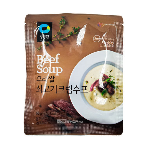 Крем-суп говяжий на основе рисовой муки Beef Soup Daesang, Корея, 60 г Акция