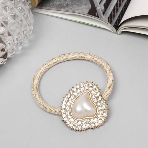 Цена за 6 шт. Резинка для волос «Кейли», сердце, 5 см