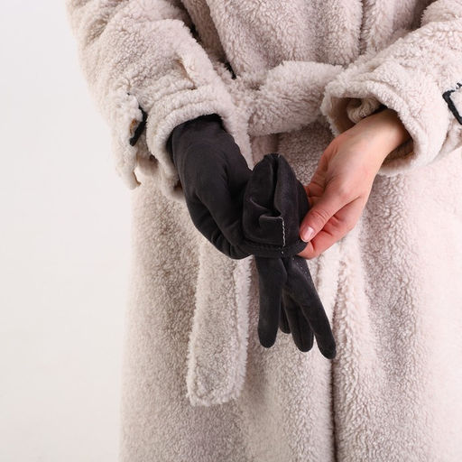 Перчатки женские, безразмерные, без утеплителя, цвет тёмно-серый - Simaland фото 5