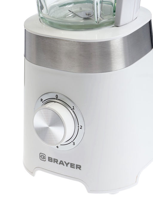 Блендер BRAYER 12006BR, стационарный, 800 Вт, 1.75 л, 5 скоростей, белый