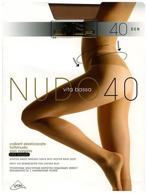 Колготки (Omsa) Nudo 40 Vita Bassa  фото 3