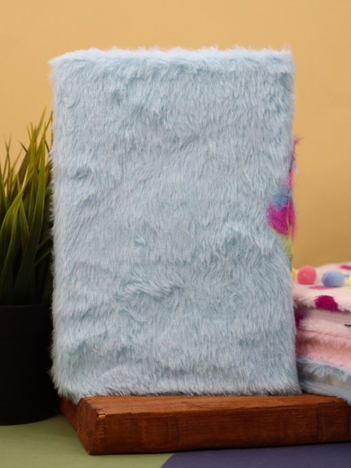 Блокнот плюшевый "Unicorn bow", blue, 21х15 см, плотность 80 гр.