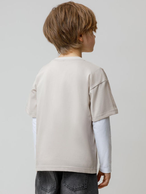 Футболка Crockid хлопок бежевый  фото 2