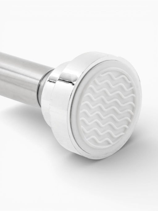 Карниз для ванной комнаты "Блеск" 116-220 см нержавеющая сталь, цвет хром