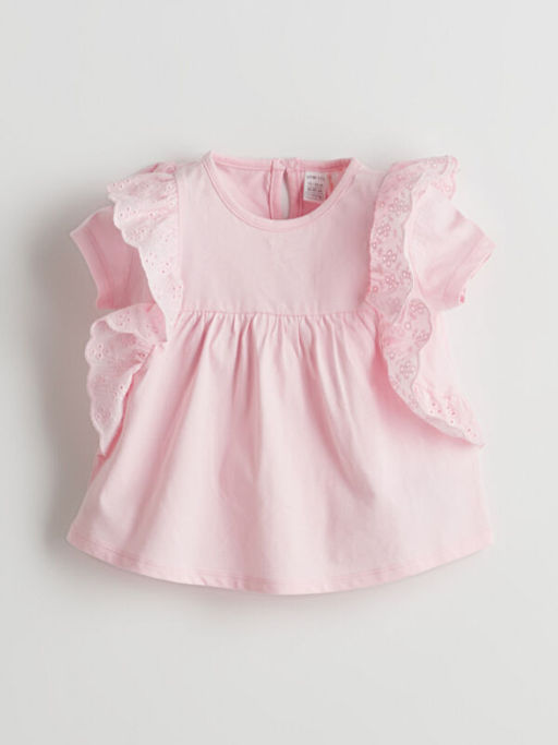 Bisiklet Yaka Basic K?z Bebek Bluz ve Tayt 2li