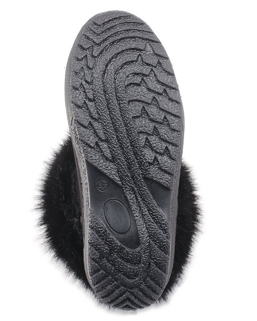 Унты женские на литой подошве., Черные.