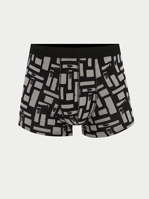 Standart Kal?p Desenli Erkek Boxer 3l?