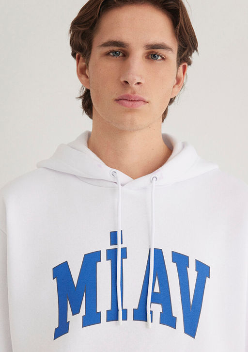 Miav Bask?l? Kapusonlu Sweatshirt - Mavi фото 6