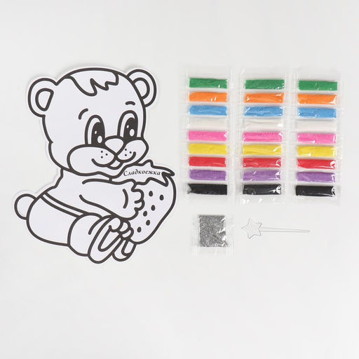 Цена за 2 шт. Фреска «Сладкоежка», 9 цветов песка