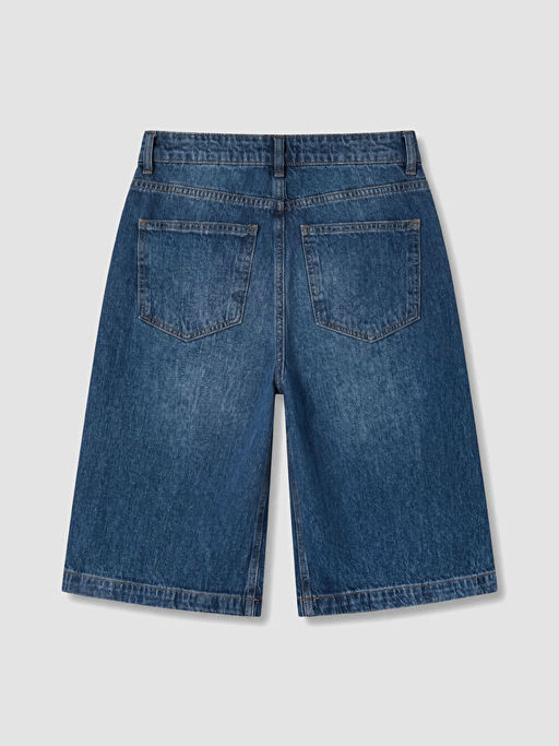Bermuda Fit Kad?n Jean ?ortolon