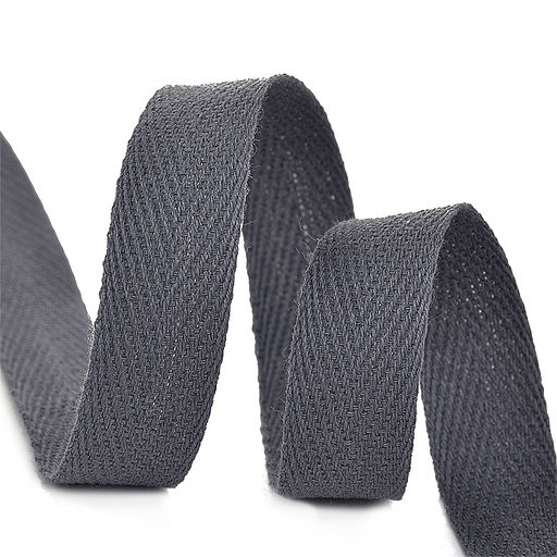 Лента-тесьма 10мм киперная 2,5г хлопок TBY.CT цв.F311 т.серый уп.5м