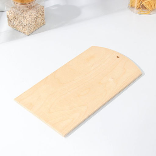 Доска разделочная деревянная с отверстием Доляна, 36,5200,9 см, фанера фото 2