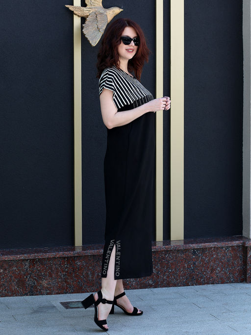 Нарядное летнее платье со стразами женское - Almond фото 2