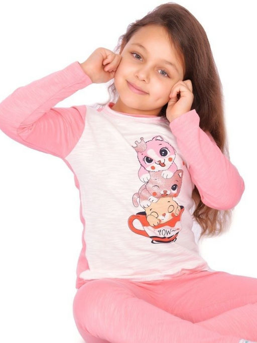 OP1083D.С1 Пижама для девочки - Almond фото 2