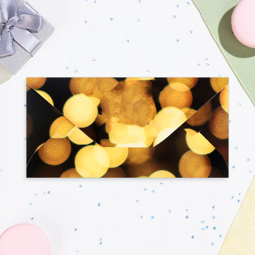 Цена за 10 шт. Конверт для денег С Юбилеем! глиттер, бокалы, 17х8,5 см - Simaland фото 3