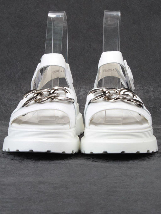 08-PEAG03-1 WHITE Босоножки женские (натуральная кожа) - Фабричный китай фото 9