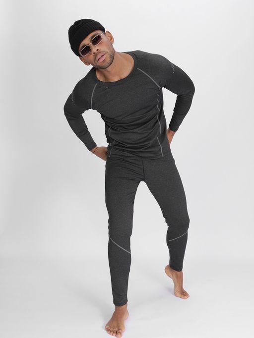 Комплект мужского термобелья без начеса темно-серого цвета 2213TC - FUYOUKAI фото 12
