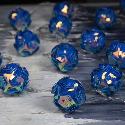 Гирлянда Нить 4.5 м с насадками Цветочные шары, IP20, прозрачная нить, 15 LED, свечение фиолетовое, 220 В - Luazon lighting фото 2